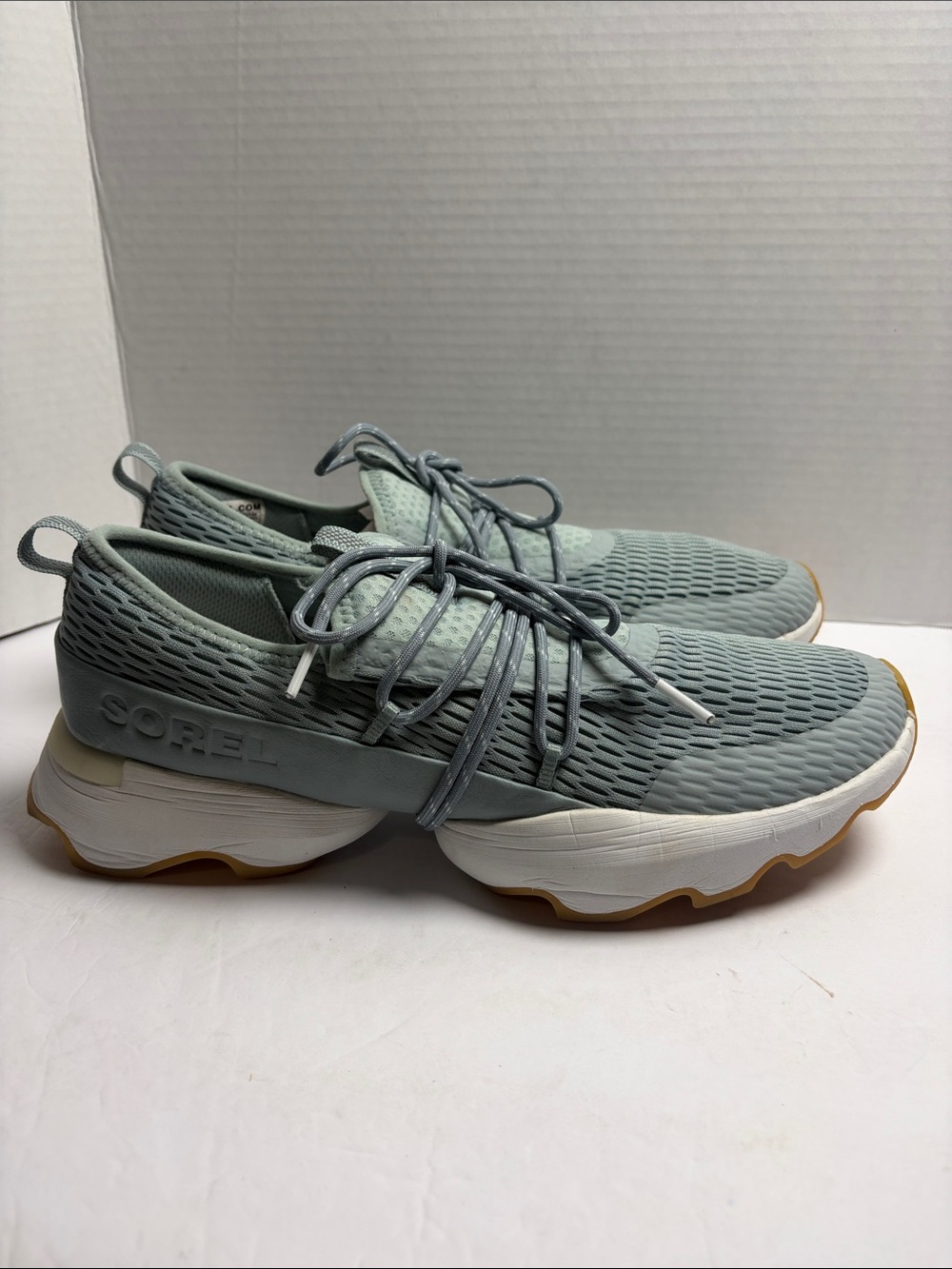 SOREL Kinetic Impact Lace Sneakers Women’s 12 Crushed Blue Mesh Gum Sole